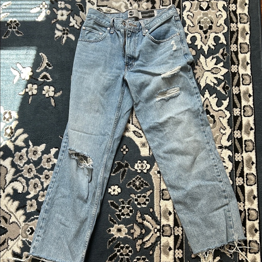 Levi's Light Blue Distressed 94’ Baggy Silver Tab Jeans